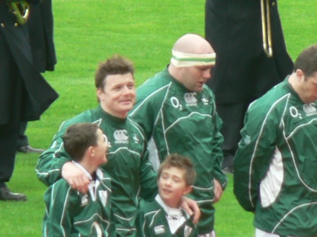 O'Driscoll with Mascots