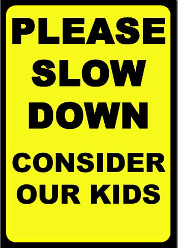 Slow Down Sticker