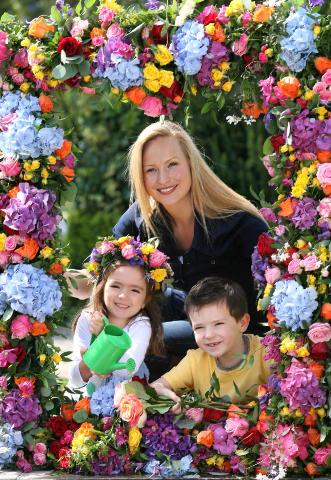 Garden Designer Leonie Cornelius launchesBloom 2013 with the help of Millie Kelly (4) and Allan O'Kearney (5). Bloom 2013 takes places in the Phoenix Park from Thursday May 30th to Monday June 3rd. The gardening, food and family festival attracted 80,000 visitors last year.