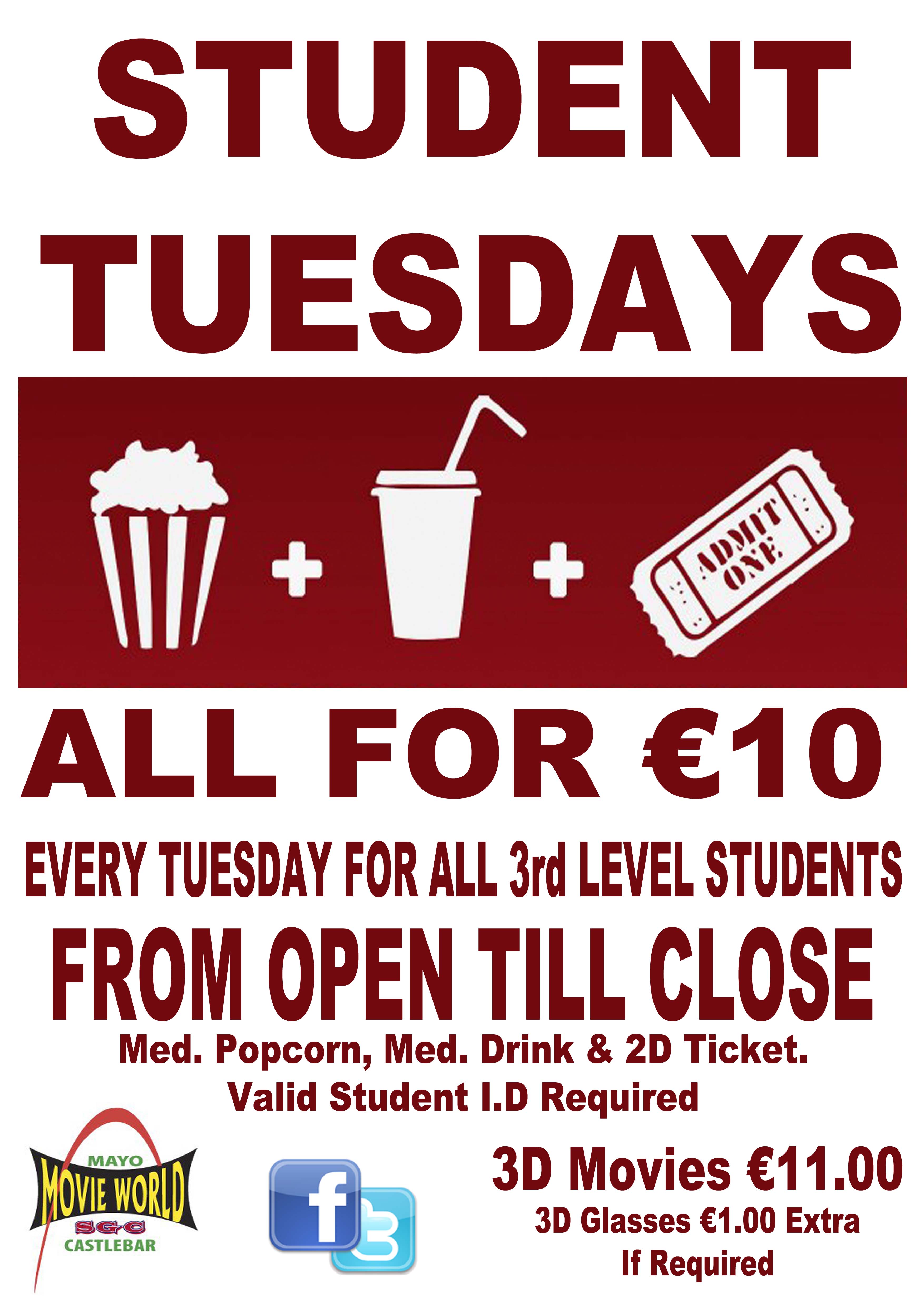 Student Tuesday Deal