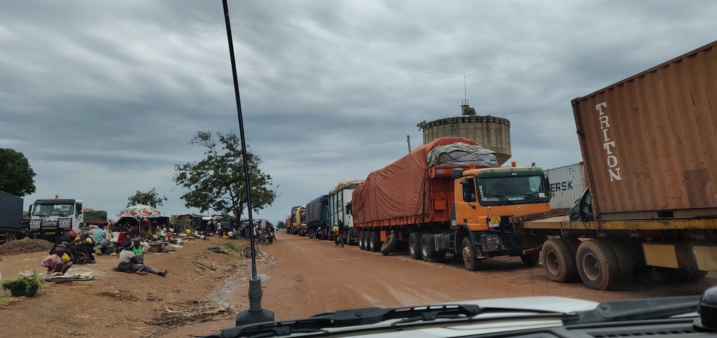 Truck Convoy Assembling in Bouar