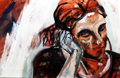 TS - by William O'Kane - Oil on Canvas - Dimensions: 60 x 25 inches. For Sale.
This painting is available to purchase. Should you wish to purchase one of these paintings or to view the paintings or to commission a portrait please contact William O'Kane at the following email address: willo_kane@hotmail.com. William is based in Castlebar, Co. Mayo, Ireland.