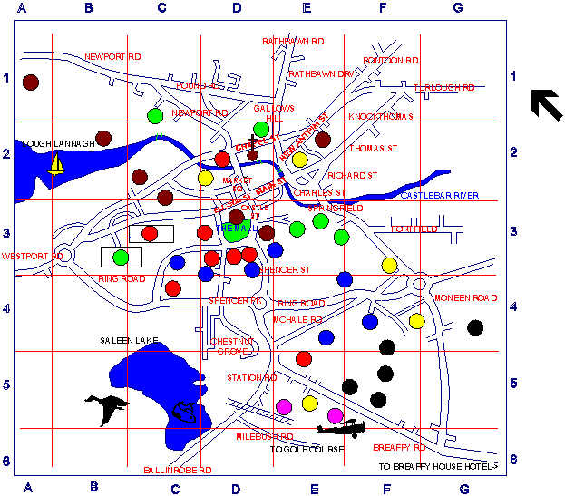 Imagemap of Castlebar