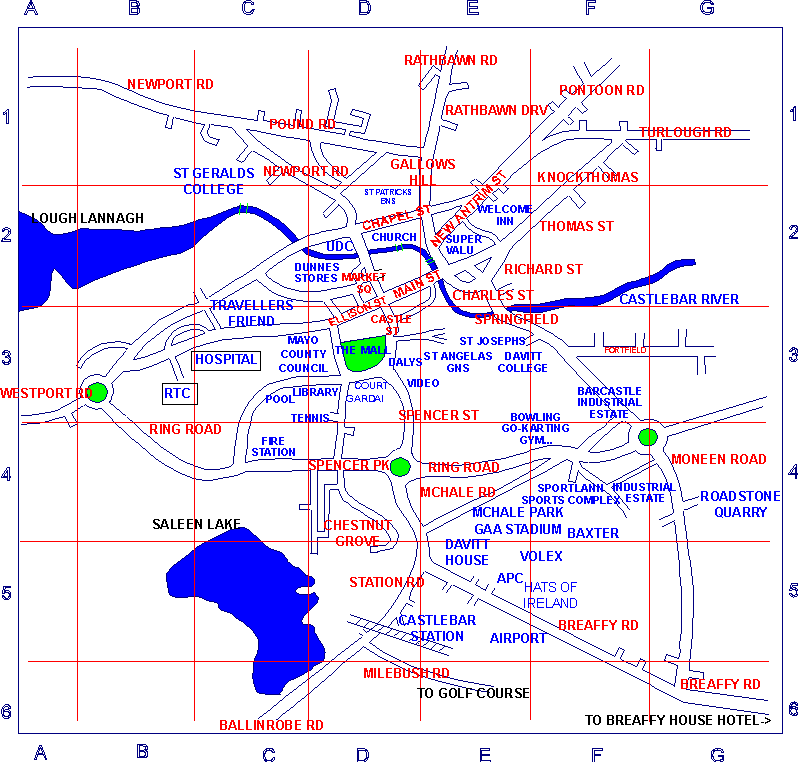 Map of Castlebar 1997