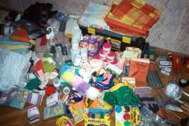 Clothing, toys, bedlinen