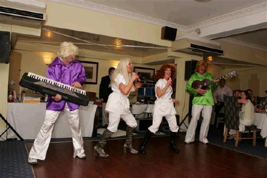 John Horkan and Seamus Kyne, Sinead Egan and Caroline Costello as Abba.