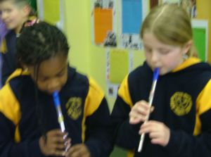 Practising for the school band