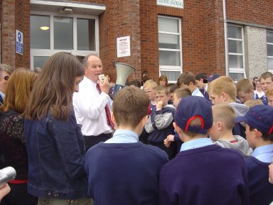Mr Mc Hale making an announcement