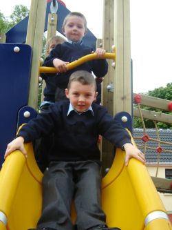 On the slide