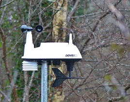Introducing a new feature on this wet and windy first day of January 2015. Click above for details of our new weather station which will be updated on the hour through the year.