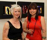 Dee Slattery and Sarah Heffernan Claremorris, pictured in the Linenhall Arts Centre at the official opening of "On The Edge - Contemporary Glass from Ireland and South West England" exhibition.Photo: © Michael Donnelly