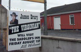 Remember the Virginian? This poster was spotted by an observant contributor at Saddler's Inn at Kingsland near Boyle, Co. Roscommon. Click photo for more from Kinsgland.