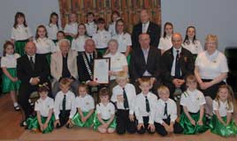 Tom Campbell photographed the Mary Lewis dancers from Bradford recently at a civic reception hosted by Castlebar Town Council. Click photo for details. 