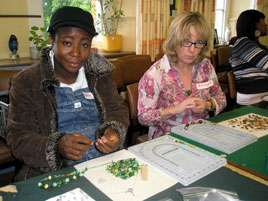 Iyeomi and Bridget - Participants at a recent Jewellery Workshop at Mayo Intercultural Action. Click on photo for more details.