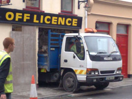 A new drive through Off Licence for Castlebar? Brian Kelly snapped this unusual scene. Click for an enlargement.
