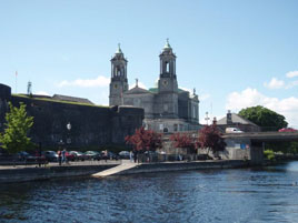 A selection of photos taken from a boat on the River Shannon in the centre of Athlone Town. Click photo for a cruise down the Shannon.