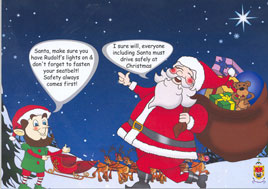 Mayo County Council has a road safety Christmas Card campaign for schools -Click on Card for more.