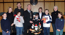 Tom Campbell photographed the winners of the Christmas Decoration awards presented by Environment Section of Mayo County Council. Click photo for details.