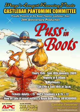 The Panto is on this weekend Thursday to Sunday - get your tickets to see the 24th Anniversary Production of Puss in Boots. Click on poster for details.