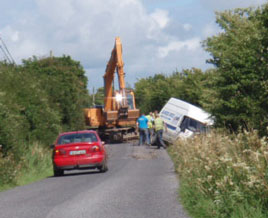 An incident observed on a rural road in Roscommon. Click photo for more.