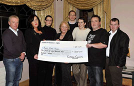 Castlebar Community Festival Committee members present a cheque to Angela Kirrane, Mayo Cancer Support Association Rock Rose House. Click for more details of Festival Proceeds. 