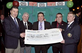 Mayo Soccer Referees present a cheque for 800 euro to kickstart the the Special Olympics 2009 fundraising. Click photo for more from Ken Wright.