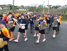 St. Peter's National School, Snugboro, are all lined up and ready to go in tomorrow's big parade. Click on photo for more from Snugboro.