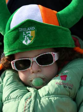 G Barry has some great Parade photos. Click on the photo of this very patriotic kid for more.