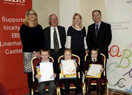 Ken Wright photographed these youngsters from Scoil Iosa Ballyhaunis and St. Angela's N.S. Castlebar with their awards for the excellence in the ancient art of handwriting. Click on photo for more.