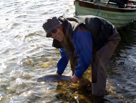 Graeme King, with his 52 cm rainbow trout from Ballin Lough. Click on photo for more details from the NW Regional Fisheries Board.