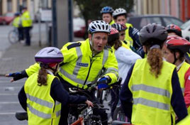 This month 200 schoolchildren will cycle their way through Westport in a novel road safety campaign to test the young cyclists' skills. Click on photo for details.