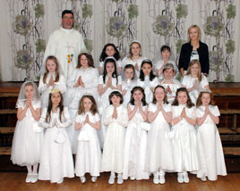 Tom Campbell has photographs of the First Holy Communion classes in St. Angela's Girls National School. Click on photo for