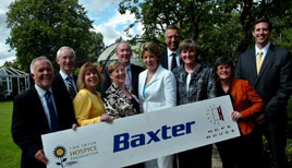 The Baxter International Foundation presented a combined US$230,000 donation to Foxford's Hope House and the Irish Hospice Foundation in Foxford last Friday. Click on photo for details and photographs of this event.