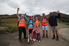 Photo of a happy group of climbers at last Saturday's Might Mayo Mountain Challenge in Aid of Mayo Cancer Action. Click photo for the details of this successful event.