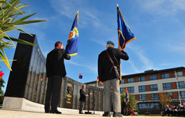 Alison Laredo photographed the ceremonies at the dedication of memorial seats at Mayo Peace Park. Click on photo for lots more.