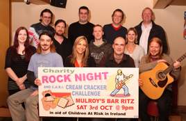 Charity Rock Night and Cream Cracker Challenge in aid of CARI - Children At Risk in Ireland takes place on 3 Oct 2009 in Castlebar. Click on photo for details and lots of photos from last year's event.
