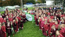 Tom Campbell photographed the girls of St Angela's NS as they receive their school's Green Flag for 2009. Click on photo for details.