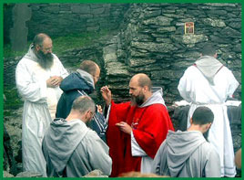 Orthodox monks on Skellig Micheal - from Michael Gibbon's forthcoming lecture to Mayo Historical and Archaeological Society. Click on photo for details of this event.