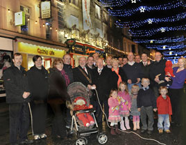 Switching on the Christmas lights in Castlebar. Click photo for details.