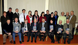 At the launch of the St Gerald's Centenary Book - a lot of these faces will be familiar to students of St. Geralds, Castlebar. Click on photo for more from Ken Wright.