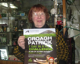 Fund raising for the Croagh Patrick Challenge for autism in Chicago. Click on photo for details