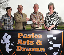 Alison Laredo photographed the presentation of cheques by Parke Arts & Drama - following their recent successful 4-night presentation of 