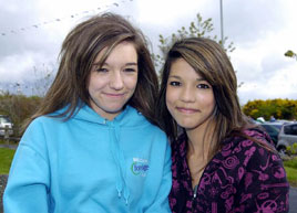 At the Manulla 5 a side soccer tournament, Rosie and Coral enjoying the day's play. Click on photo for more from Ken Wright.