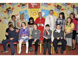 Bishop Neary confirmed pupils of St. Brid's special school recently. Click on photo for more from Ken Wright.