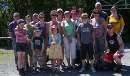 Participants in the Straide Loop Walk last Sunday. Click on photo for details of this new walk along the Moy River.