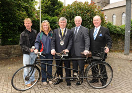 Councillors and council launching Alternative Transport Day for Mayo County Council. Click on photo for details from Tom Campbell.