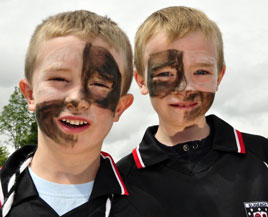 Young Sligo Fans before yesterday's final at McHale Park Castlebar. Click on photo for lots more pre-match fans in Castlebar from Alison Laredo.
