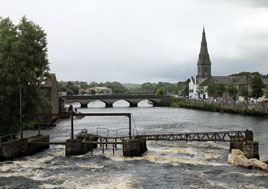 Photos from the new footbridge across the River Moy in Ballina