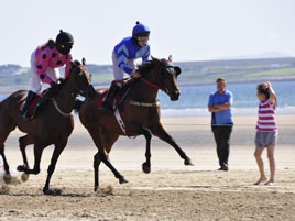 At the races - on the beach - Doolough Races. Click on photo for more actrion from Alison Laredo.