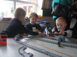 New Recruits quite happy on their first day at St Patrick's! Click on photo above for more first day at school photos.